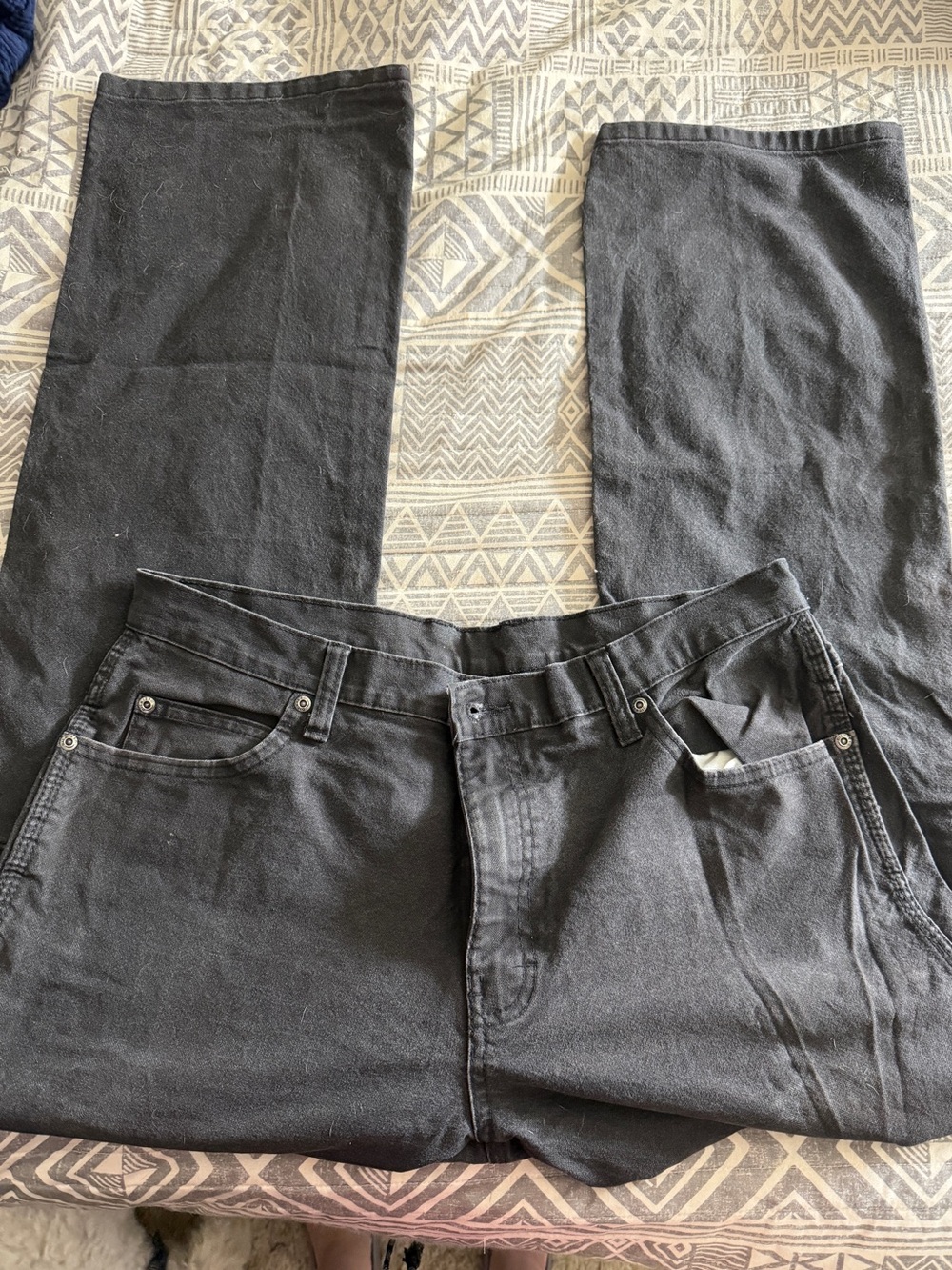 Dickies Genuine Black Carpenter Pants Mens 34x32 Utility Workwear Relaxed Fit